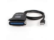 Data Transfer USB to CN36 Parallel IEEE 1284 Printer Cable Adapter Black