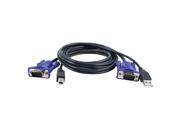 Dark Gray Royal Blue VGA 15 Pin Male to Male USB A to B Printer KVM Cable 55