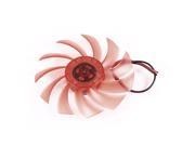 Red 75mm 2 Pin Power Connector 11 Blades PC VGA Video Card Cooler Cooling Fan