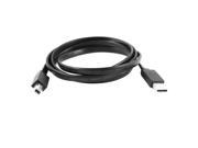 Black USB 2.0 A Male to B Male m m Flat Printer Cable Cord 1.5M 5ft