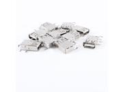 10 Pcs 4 Pin 90 Degree Side DIP USB Female Type A Jack Socket Connector