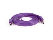 9.8Ft 3 Meters USB 2.0 A Male to B Male Printer Scanner Cable Flat Cord Purple