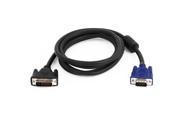 1.72M 5.6Ft Length DVI I Analog 24 5 Pin Male to VGA Male M M Cable Cord