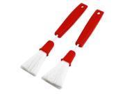 Pair Car Air Flower Vent Keyboard Dust Cleaning Brushes Red White