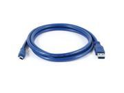 1.5M 5ft Blue USB 3.0 Type A Male to Mini USB 10 Pin Cable Adapter Connector