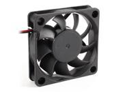 60mm DC 12V 0.19A 2 Pin Cooling Fan Black for Computer Cases CPU Cooler Radiator
