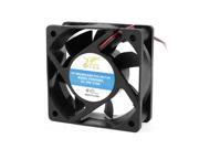 2pin Black Plastic Square Computer PC CPU Cooler Cooling Fan 60mm x 25mm