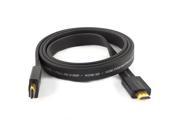 5ft 3D 2160P HDMI Male to Male Flat Connector Cable Cord Black