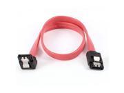 12 Sleeved High Speed Serial ATA SATA 7 Pin HDD Data Cable Adapter Red