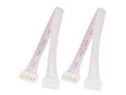 2pcs Double End XH2.54 6Pin Female Connector Cable White 20cm Length