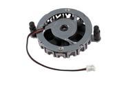 DC 12V 2 Pin 9 Blades Gray Round Shaped Plastic PC Cooling Fan