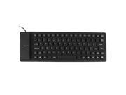Black 85 Keys Roll up Silicone USB 2.0 Flexible Keyboard for PC Laptop