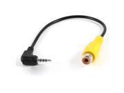 2.5mm Stereo Audio Plug to RCA Female Socket Cable Connector Adapter Black