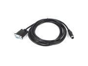 RS232 DB9 to Min Din 8P PLC Programming Cable 10Ft 3 Meters Black