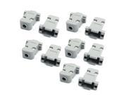 10pcs Plastic DB9 RS232 Male Female Hood Connector Shell Cover w Screw