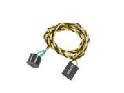 Unique Bargains Home Office Yellow Black Wire ATX Power Reset Switch Connector Cable 50cm Long