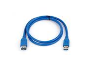 100cm 3.3ft Data Transfer USB 3.0 A Male to Female Extension Cable Cord Blue