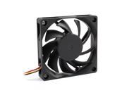DC 12V 0.2A Black Plastic 3 Pin Connector PC Computer Case Cooling Fan 70x70mm