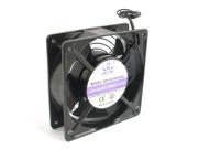 AC220V 240V 0.14A Black Metal 2 Wired Axial Cooling Fan Cooler 120mm x 38mm