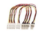 5 Pcs PC 3 Wires 3 pin Male to Female Cooling Fan Extension Cable 25cm