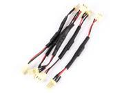 PC Computer Cooling Fan 3 Pins Noise Speed Reduce Resistor Cable Lead 5 Pcs