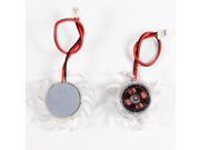 2 Pieces 12VDC 35mm 2P Clear Plastic PC VGA Video Card Cooling Fan Cooler Clear