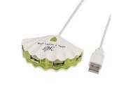 Notebook Computer Shell Shaped 2 Colors LED Light Wired USB 2.0 4 Ports Hub
