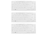 3 Pcs White Silicone Laptop Keyboard Skin Cover Protector Film for ACER 14