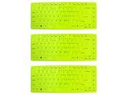 3 Pcs Green Silicone Notebook Keyboard Skin Cover Protector Film for ACER 14