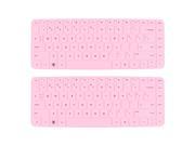 2 Pcs Pink Silicone Notebook Keyboard Skin Cover Protector Film for HP 14