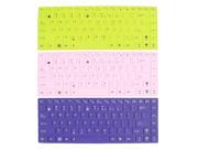 3 Pcs Pink Purple Green Silicone Keyboard Skin Film Cover for Asus 14 Notebook