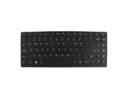 290mm x 112mm Silicone Laptop Keyboard Film Skin Protector Black for Lenovo 14