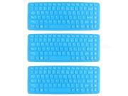 3 Pcs Blue Silicone Notebook Keyboard Skin Cover Protector Film for Lenovo 14