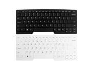 Unique Bargains 2 x Keyboard Black White Silicone Protective Film Skin Cover for IBM 14 Laptop