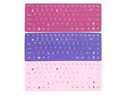 3 Pcs Pink Purple Fuchsia Silicone Keyboard Skin Film Cover for Asus 14 Laptop
