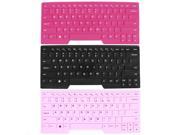 3 Pcs Pink Black Fuchsia Silicone Keyboard Skin Film Cover for IBM 14 Laptop