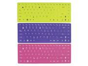 3 Pcs Fuchsia Green Purple Silicone Keyboard Film Skin Cover for ASUS 14 Laptop