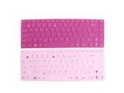 2 Pcs Fuchsia Pink Soft Silicone Keyboard Skin Cover Protector Film for ASUS 14