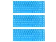 3 Pcs Blue Silicone Notebook Keyboard Skin Cover Protector Film for ACER 14