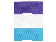 3 Pcs White Blue Purple Silicone Keyboard Film Skin Cover for IBM 14 Laptop