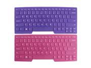 2 Pcs Fuchsia Purple Silicone Keyboard Skin Film Cover for IBM 14 Notebook