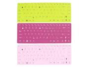 3 Pcs Pink Yellow Fuchsia Silicone Keyboard Skin Film Cover for Asus 14 Laptop
