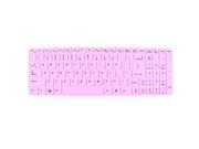 Soft Silicone PC Laptop Keyboard Film Skin Cover Protector Pink for Lenovo 15