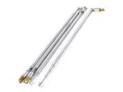 4 Pcs 21cm to 62cm 4 Sections Telescoping Antenna Aerial Replacement Silver Tone