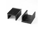 5pcs 15x10x21mm Black Rectangle Aluminium Heatsink Heat Cooling Fin