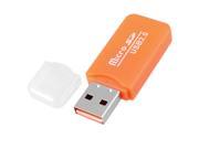 Orange Hi Speed USB 2.0 T Flash Micro SD Card Reader Memory