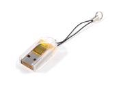 Clear Shell USB 2.0 Port Micro SD Memory Card Reader Writer