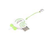 White Green Plastic Lollipop Shape USB 2.0 Micro SD TF Card Reader