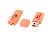 2 Pcs Orange Plastic Shell 480mbps USB 2.0 T Flash TF SD Card Reader Memory