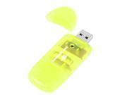 Clear Yellow Plastic Shell USB 2.0 T Flash Micro SD Memory Card Reader